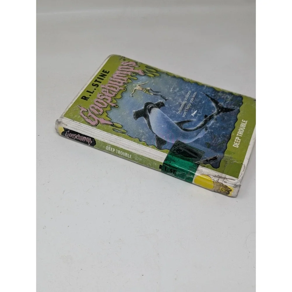Goosebumps Deep Trouble Hardcover Library Bound to Stay Bound Books VTG RL Stine
